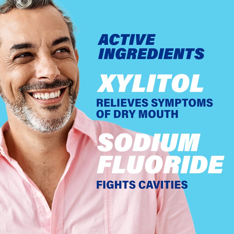 ACT Dry Mouth Anticavity Zero Alcohol Fluoride Mouthwash, Soothing Mint,