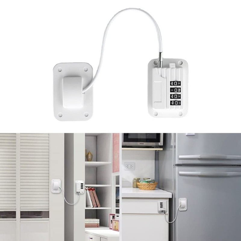 5PCS Window Restrictor Locks, Fridge Code Lock Child Safety Cabinet