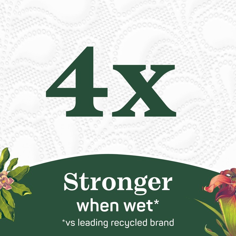 Aria 100% Recycled Toilet Paper, 1 Pack of 6 Rolls,