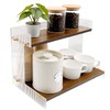 SNAIL GARDEN Acrylic & Wood Coffee Station Organizer with Raised
