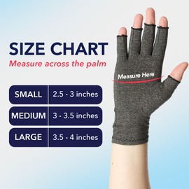 Doctor Developed Compression Gloves for Women and Men, Open-Finger Arthritis Gloves, Typing Gloves, Arthritis & Carpal Tunnel, 2 Pair (Black, M)