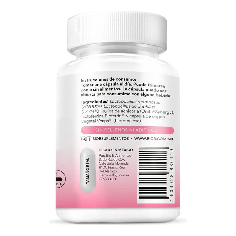 Bio B Probióticos Women con 15 billones UFC Hierro BioFerrin