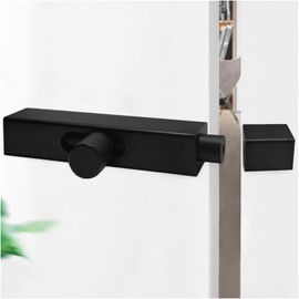 ANTEISI Barrel Bolt Latch Barrel Lock Slide Lock,Gear Handle French Door Locks,Inner Security Door Lock Hatch,Bedroom Door Lock Door Reinforcement Locks,Door Slide Bolt Lock Cabinet Lock (Black)