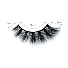Happy Heartbeat 3D False Lashes Wispy Natural - Faux Mink Lashes Cat-Eye Handmade Luxurious Soft Fluffy Dramatic False Eyelashes 7 Pairs (No.368)