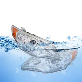 GENRICS Silver Headlights Replacement for 2012-2014 Camry with Amber Corner Projector Headlights Assembly Pair Left and Right