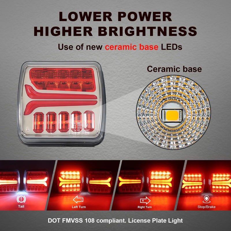 Agrieyes Wireless Trailer Lights, Magnetic LED Trailer Light Rechargeable, Portable