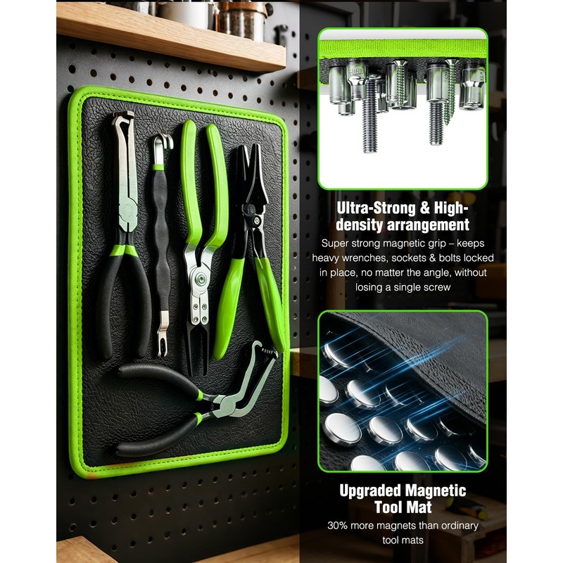 Magnetic Tool Mat & Holder | 12.8"x9.8" Flexible Magnetic Tray