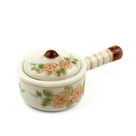 MyTinyWorld Dolls House Miniature Small Saucepan/Pot with Handle - Floral Design