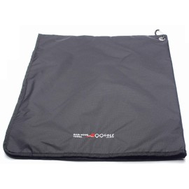 A99 Golf Rain Hood Towel Waterproof Rainhood Cover for Golf Bag with Free Carabiner Clip w/Microfiber Golf Towel 17 3/4" x 19 1/4" (Black)