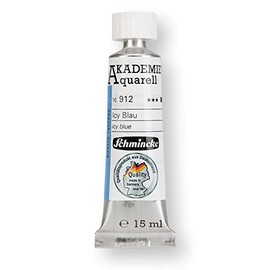 Schmincke Akademie® Watercolour Tube Paint, Pastel Icy Colours Special Colours, 15 ml Tube, 16 912 006 Icy Blue, Fine Artist Watercolour Paints