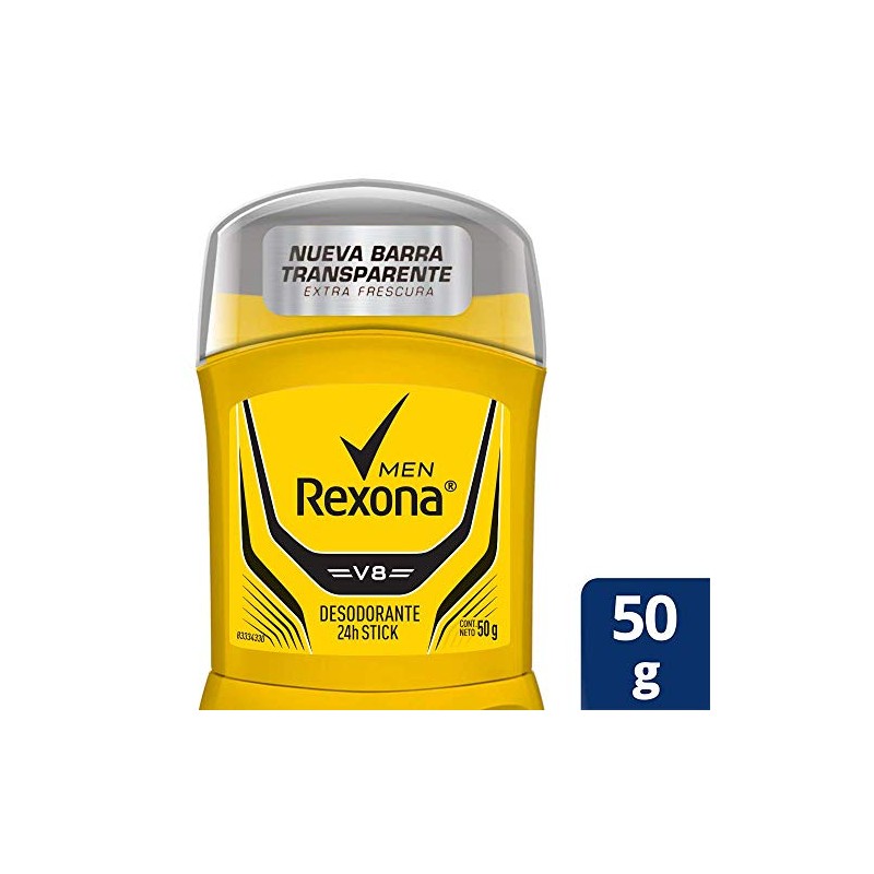 Rexona Men V8 24h Desodorante Stick, 50 g