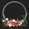 YALLOVE 2 Pack 12 Inch Floral Hoop Table Centerpiece, Acrylic