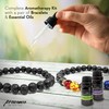Aromatherapy Diffuser Lava Rock Chakra 8mm Bead Bracelet with 10ml