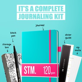 Bullet Dotted Journal Dot Grid Notebook | B6 Daily Journaling Small Pocket Notebooks for Writing | 120gsm Thick Paper, Hard cover, Lay Flat Binding | 4 x 5.8 Journals Cuaderno Libretas de apuntes