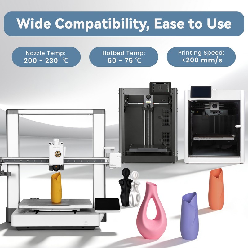 TINMORRY Matte PLA Filament 1.75mm, Matte Surface 3D Printer Filament,