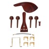 1Set Rosewood Violin Parts 4/4 Fittings Chinrest Pegs Tailpiece Tunners