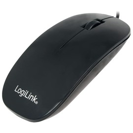 LogiLink ID-0063 optische Maus im flachen Design (1000dpi) schwarz