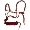 Weaver Leather Diamond Braid Rope Halter and Lead Sangria/Gold, Average