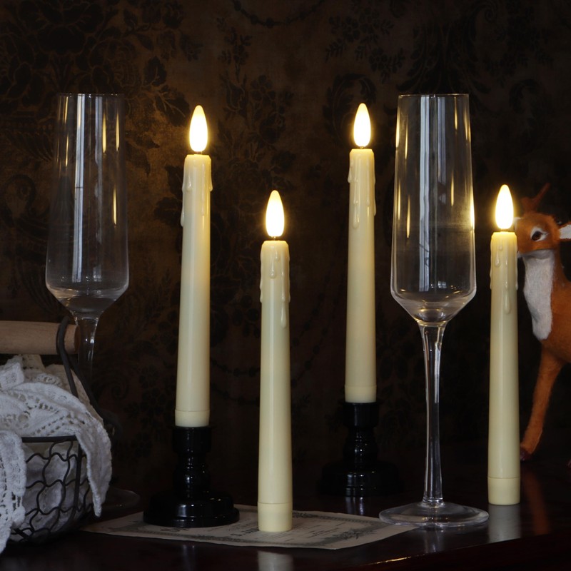 yunsheng Battery Operated LED Window Candles with Remote Timer, 8