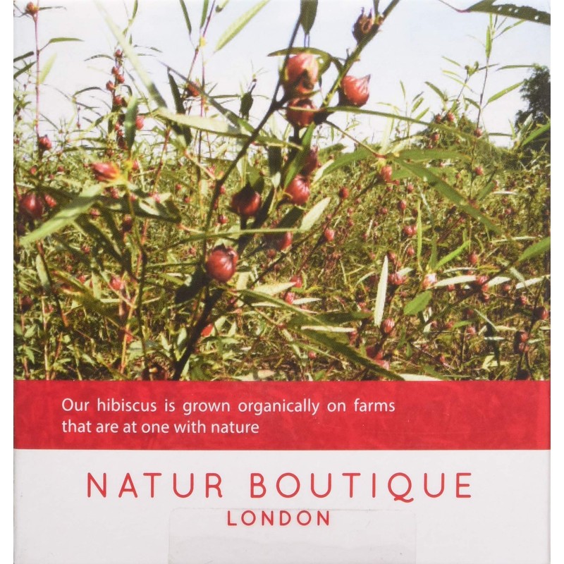 Natur Boutique Organic Hibiscus Tea Sachets, 1 Pack of 20