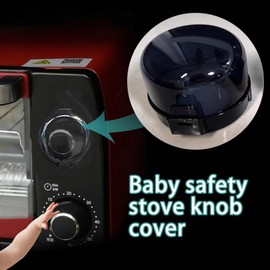 Stove Knob Safety Covers & Gas Stove Knob Locks - Childproof Oven Lock 5 Pack, Baby Proof Door Knob Cover for Kids, Heat-Resistant ABS Stove Locks Child Safety Universal Fit Knob Covers