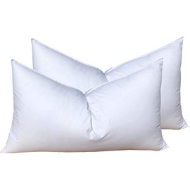 Pillowflex Set of 2 (12x24) Premium Polyester Pillow Inserts - European Rectangle Pillow Forms, Machine Washable, Sham Pillow Insert, Down Throw Pillow Insert, Rectangle Pillow Set, Made in USA