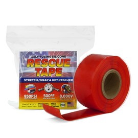 Bond It Rescue Tape, Self-Fusing Silicone for Emergency Plumbing, Pipe & Hose Repair, Electrical Insulation, Waterproof, 950 PSI, Made in USA, 1" x 12', Red