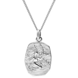 trendor Zodiac Virgo Necklace 925 Silver Elegant Zodiac Sign Pendant for Men or Women Necklace Made of Sterling Silver 15330-09, Sterling Silver