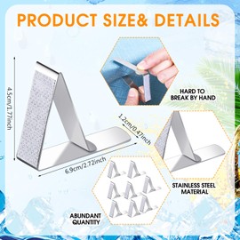 MorningRo 24 Pcs Stainless Steel Table Skirt Clips Heavy Duty Tablecloth Clips Picnic Table Cover Holder Dining Table Hooks for Indoor Outdoor Camping Events Wedding Party