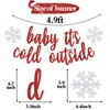 Red Glitter Baby It's Cold Outside Banner, A Little Snowflake