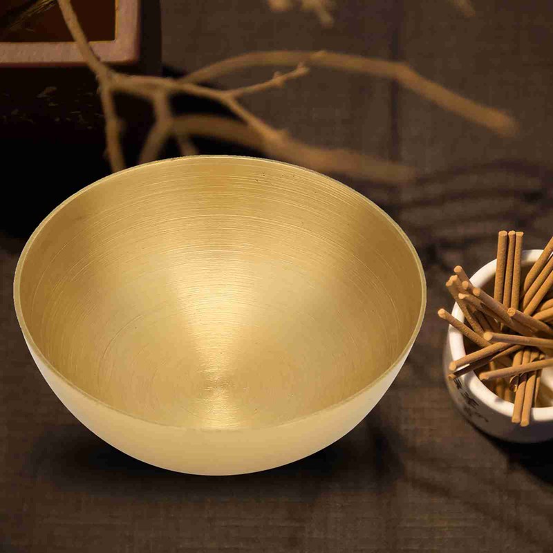 Delicate Popular Pure Brass Bowl Buddhist Supply God and Buddha