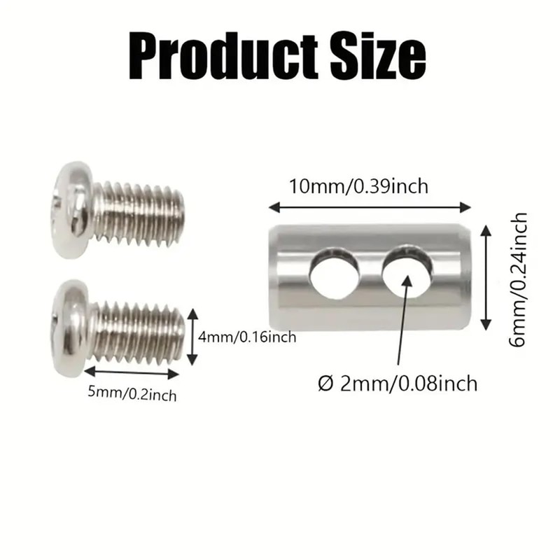 8 Pieces Wire Rope Grips,Wire Rope Clips for 1-2 mm