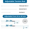 AIZESI 2 Pack Spring Tension Curtain Rod 23-46 Inch Adjustable