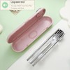 Travel Utensils with Case Cute, Reusable Silverware for Lunch, Portable