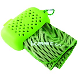 Casco KCTW-2015 Cool Towel with Carabiner, Green, Japan, Free Size, green