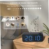 FELTECHELECTR Large Digital Alarm Clock Led Display Modern Decor Easy