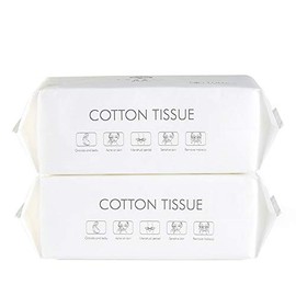 FUSHANG 50/100 Unids Desechable Toalla Facial, Fibra de Algodón Limpiador Facial Desmaquillador Algodón (200PCS/2PACK)