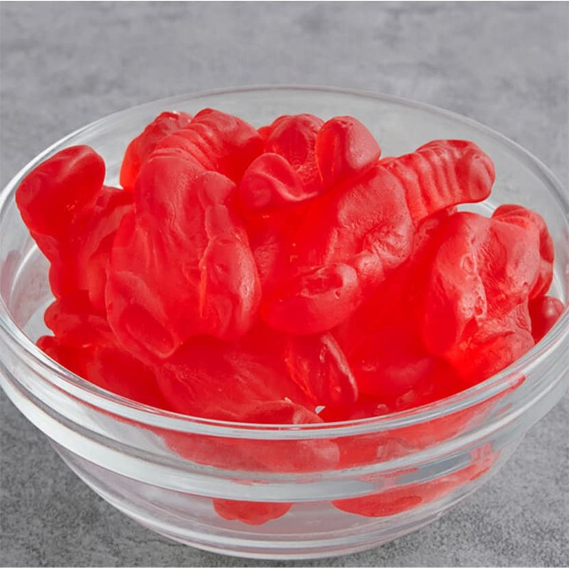 SweetGourmet Red Lobsters Gummy Chewy Candy, Raspberry Flavor, Halal, 3