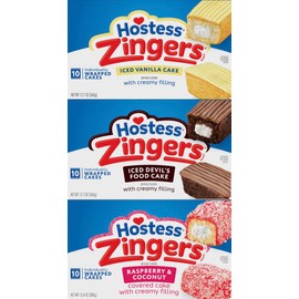 Hostess Zingers Variety - Chocolate, Vanilla, Raspberry - 3 Boxes