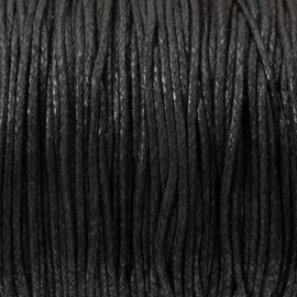 Hackberry Creek Versatile Black 1mm Waxed Cotton Cord - 100 Yards Spool - Macramé and Beading