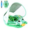 ROCKY&CHAO Baby Swimming Ring with UPF 50+ Sun Protection Canopy,