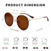 Pro Acme Double Bridge Round Polarized Sunglasses for Women Men