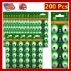 Battery 200 Pcs AG4 377 377A LR626 SR66 1.5v Alkaline