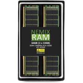 NEMIX RAM 64GB (2X32GB) DDR4 2400MHZ PC4-19200 2Rx4 1.2V 288-PIN ECC RDIMM Registered Server Memory KIT Compatible with ASRock Rack ROMED8-2T AMD EPYC Motherboard