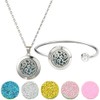 SUNNYCLUE 1Pc Essential Oil Necklace 1Pc Essential Oil Diffuser Bracelet