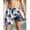 Men's Swim Trunks Men 5 Inch Balck Hawaiian Swim Board