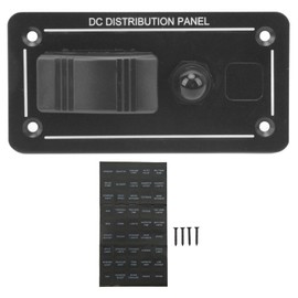 Toggle Switch Panel 12‑24V On Off Aluminum Red LED Indicator for Automotive Car Truck Motorcycle RV UTV