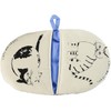 Ippinsha Cat Whiskers 41566-9 Potholder Blue 8.3 x 5.1 inches