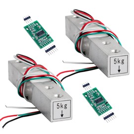 Geekstory 5 kg Digital Load Cell Weight Sensor + HX711 AD Weighing Sensor Module High Precision for Arduino DIY Electronic Portable Kitchen Scale (2 Sets)