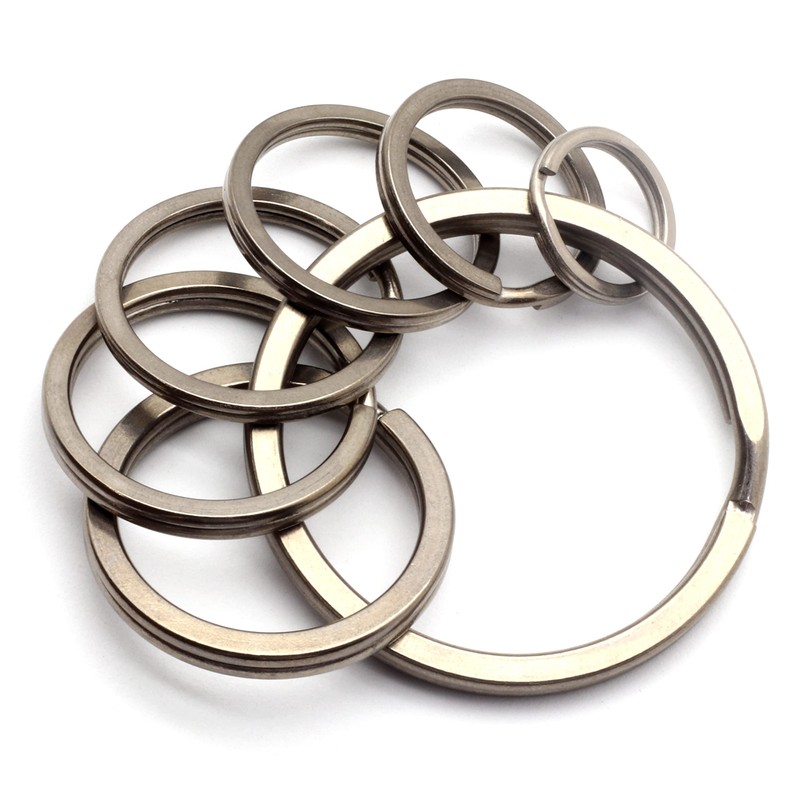 TUNUKE Ti Titanium Ring, Keychain, Key Ring, Key Hook, Carabiner,